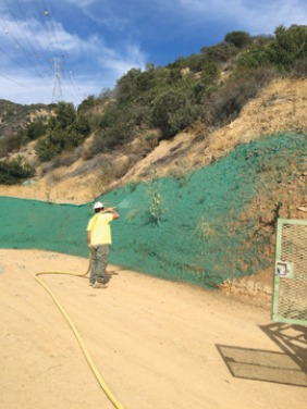 Hydroseeding On Hillside