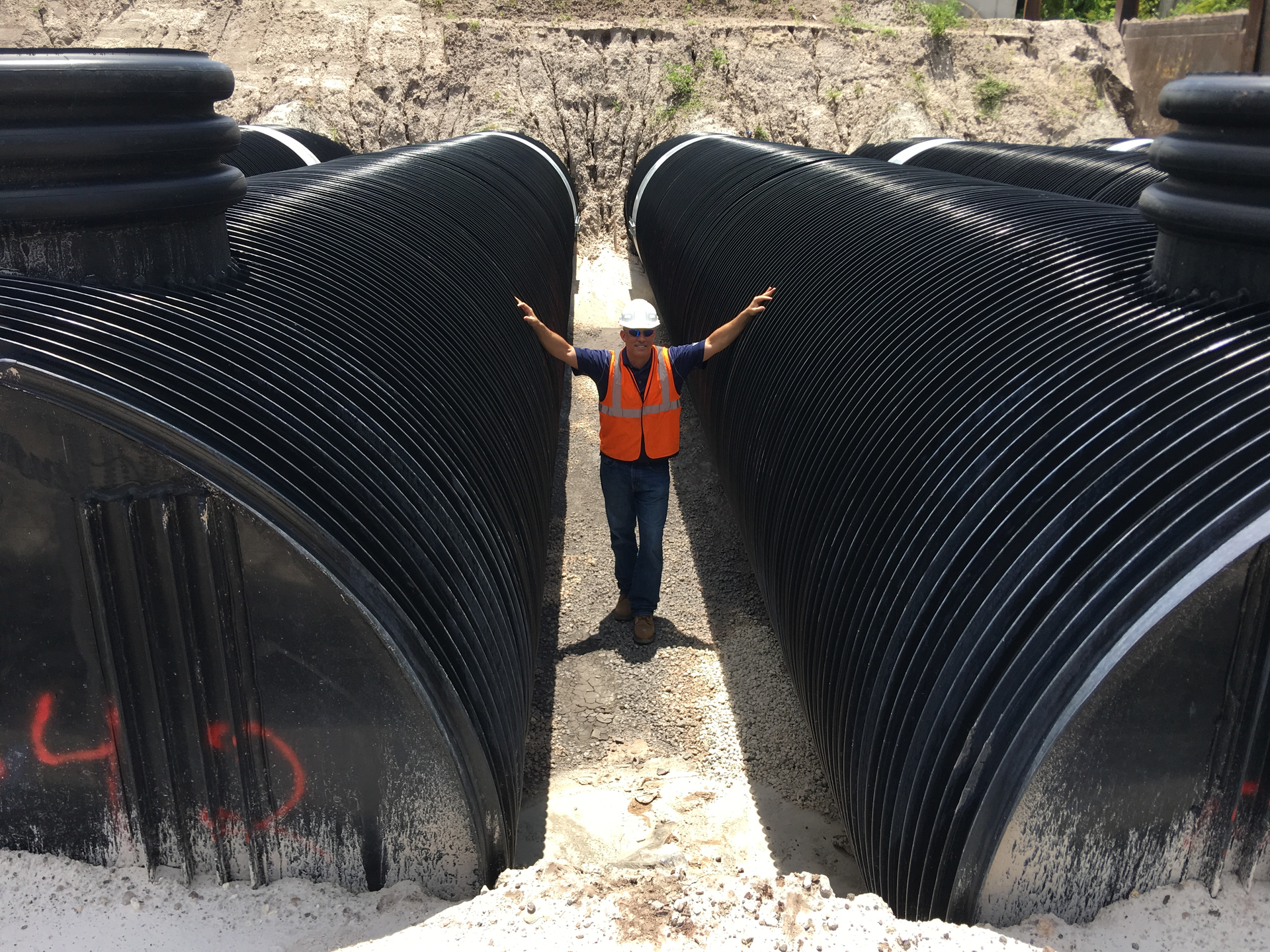 DuroMaxx SRP was used in areas with high water tables, providing a watertight system.