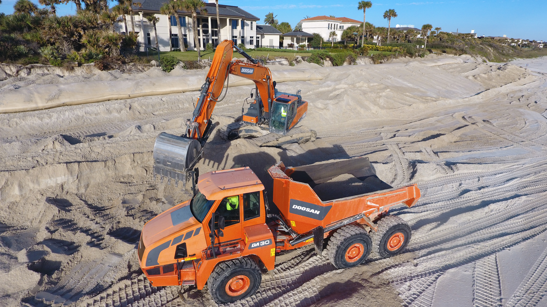 Restoration was required after years of storms eroded Ponte Verde Beach near Jacksonville, FL.