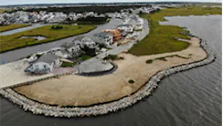 Iowa Court after construction of the living shoreline. Iowa Court after construction of the living shoreline.
