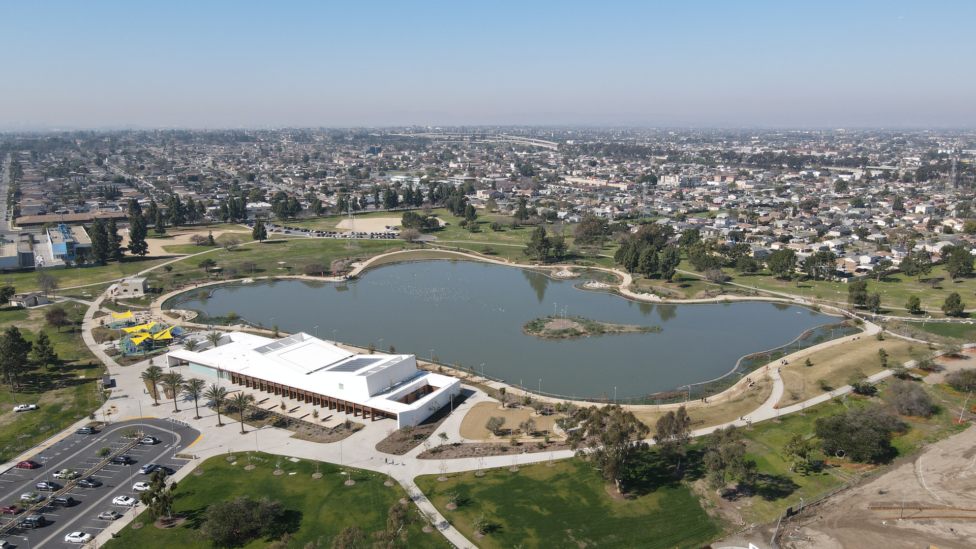 An aerial view of the award-winning park.
