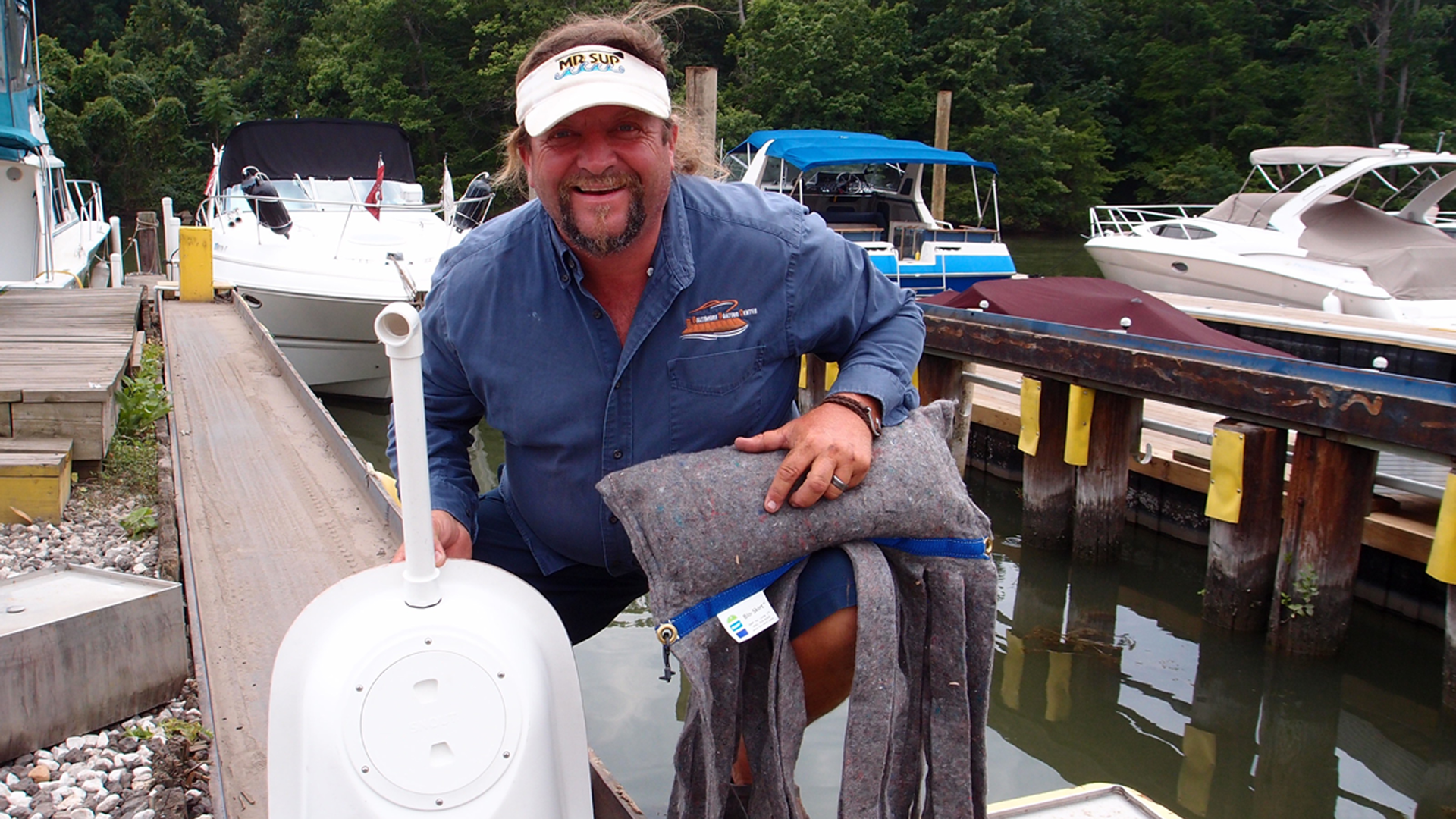 BMP offers a 'Marina Kit' which includes a 12-inch SNOUT and a Bio-Skirt.