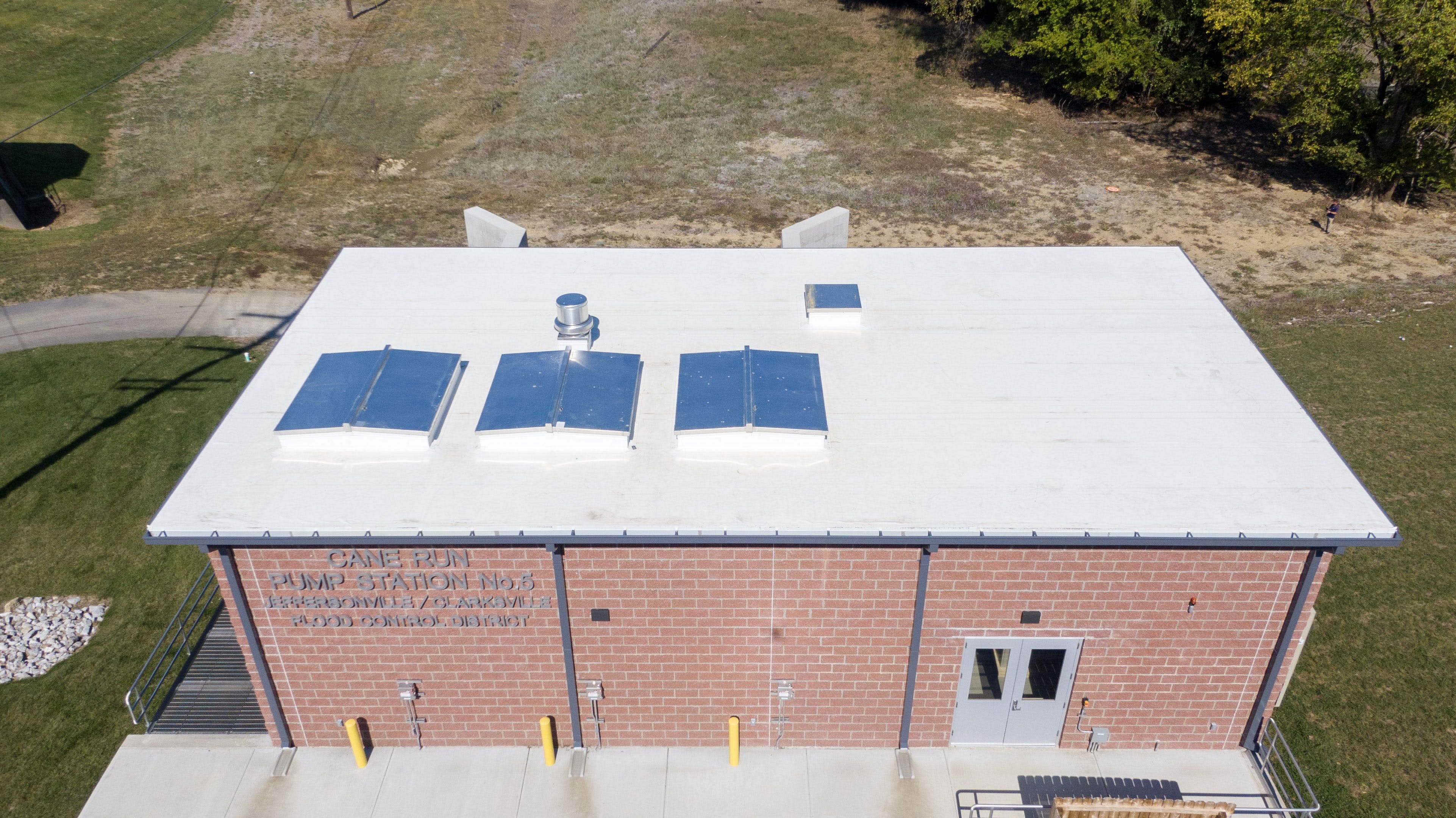 The new station includes three 250 horsepower vertical turbine pumps that can pump 16,000 gallons per minute.