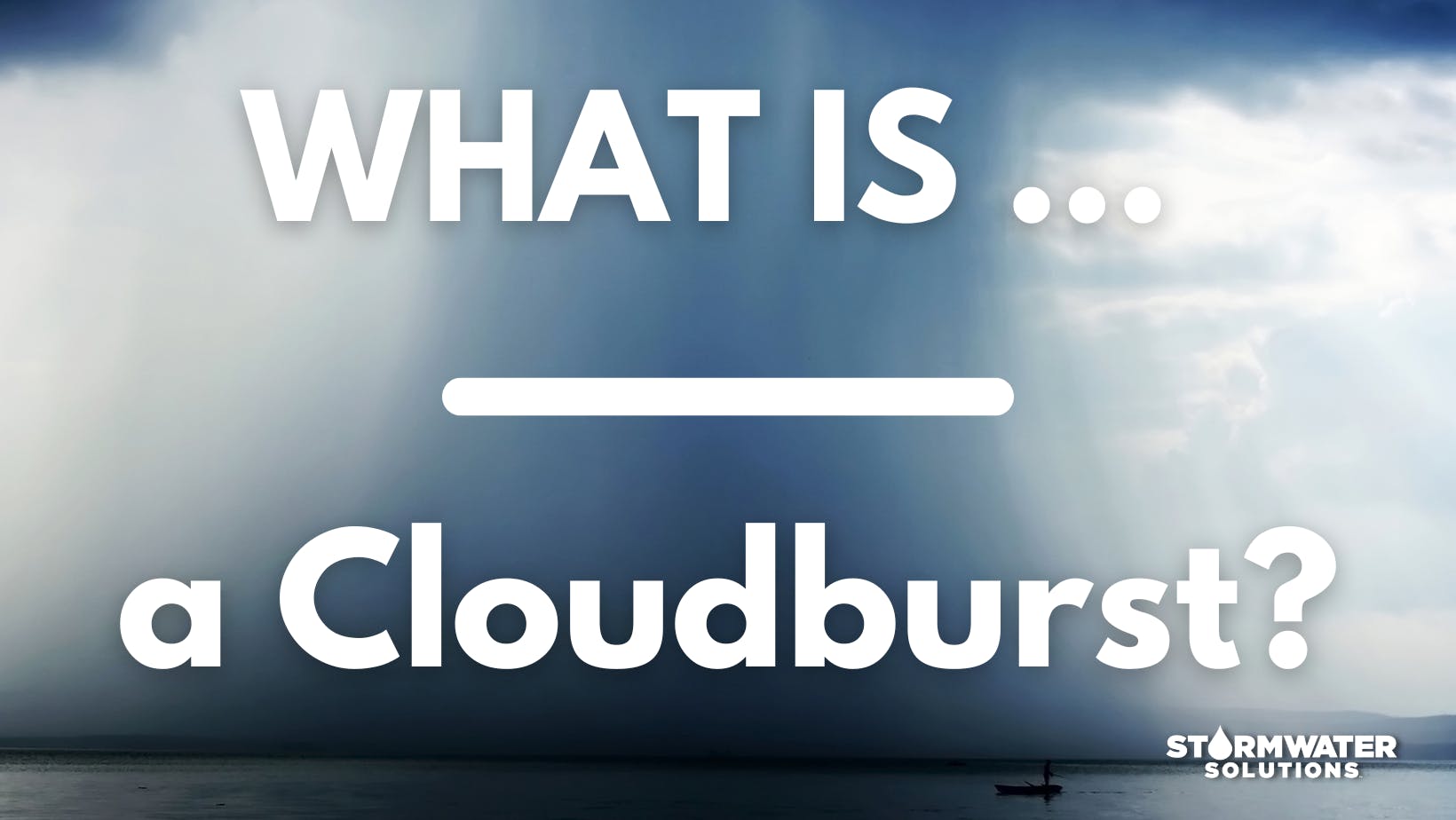 Thunderstorm cloudburst. The effective sky and lake