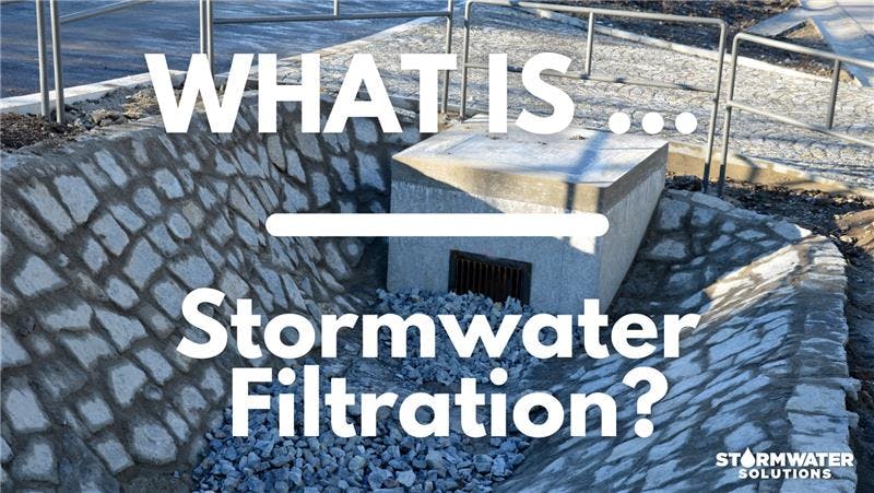 Sewer gutter paved with granite stone