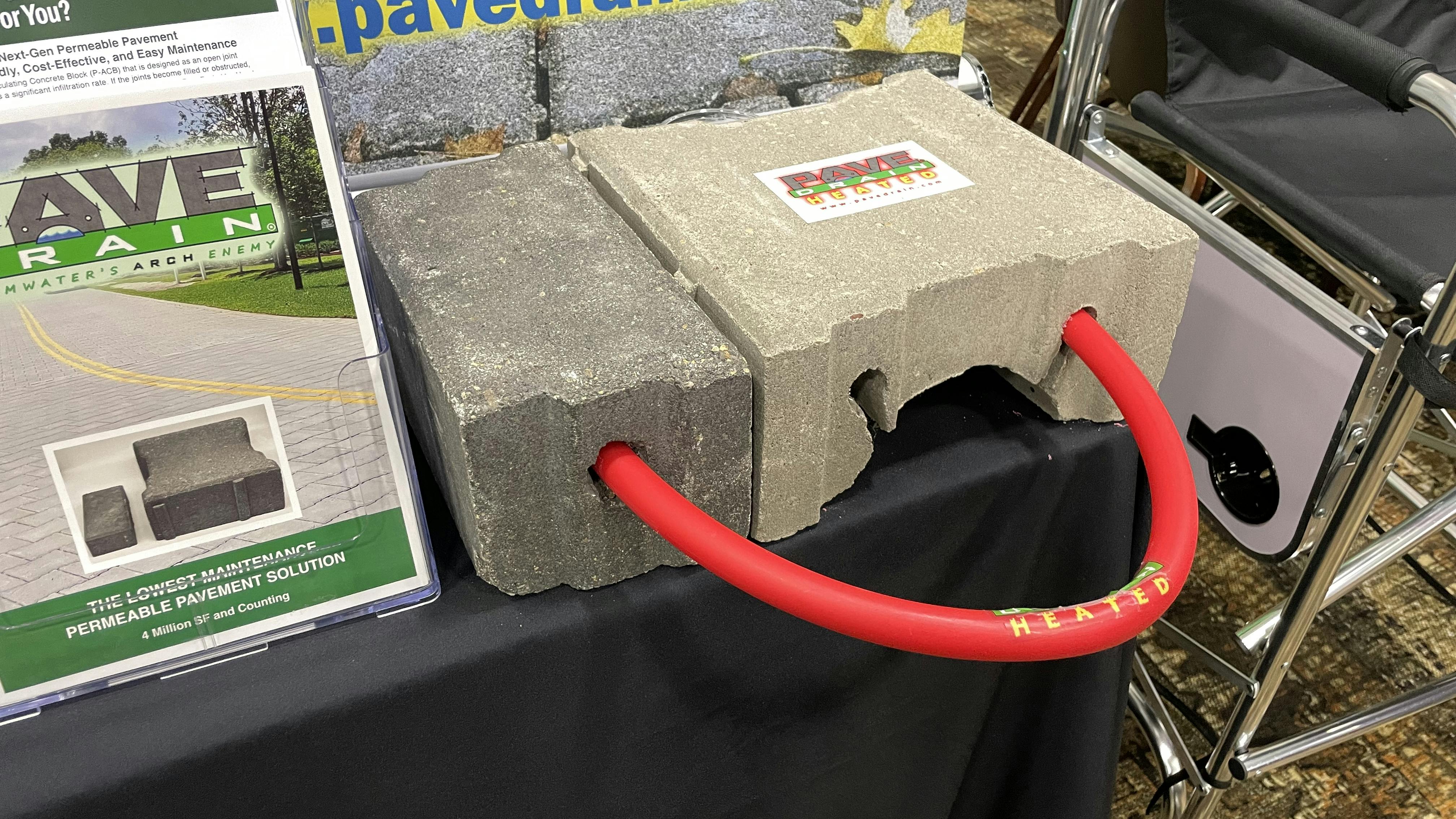 These pavers heat from the inside