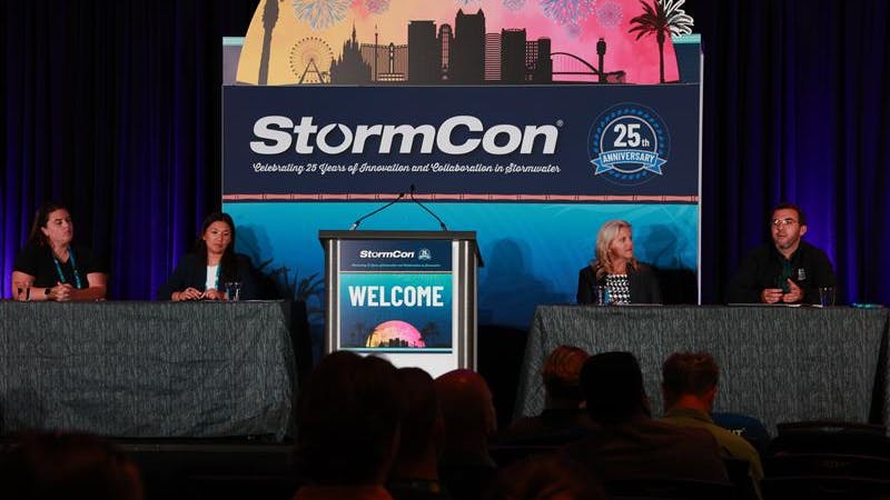 A panel discussion at StormCon 2025 in Orlando focused on Florida's stormwater management.