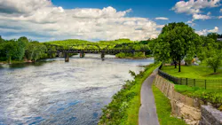The Delaware River in Easton, Pennsylvania The Delaware River in Easton, Pennsylvania