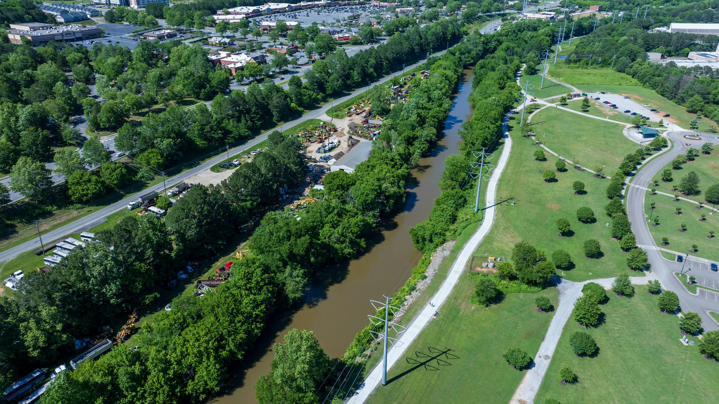 Etowah River Park in Canton, Georgia, USA