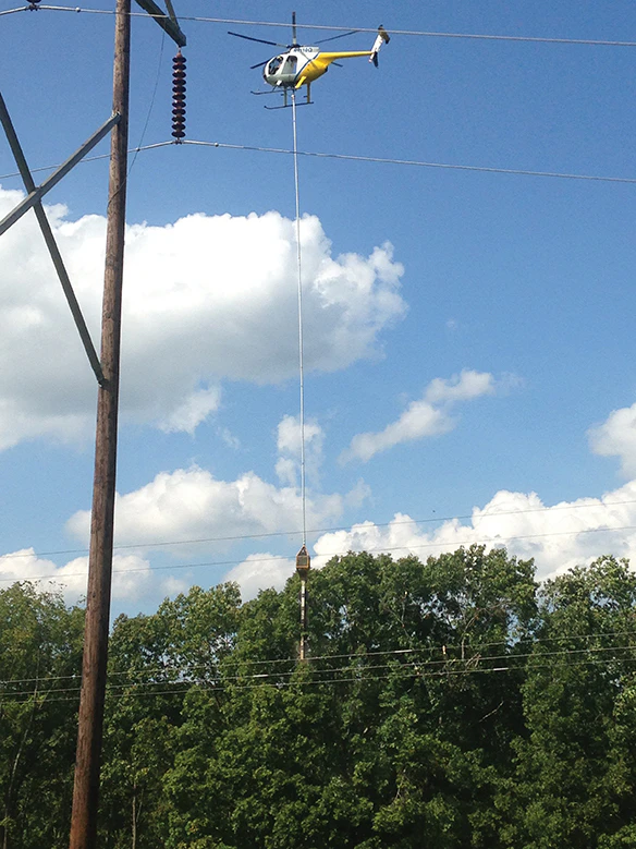 Aerial Saw Is Boon To Line Trimming T D World