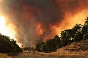 The Carr fire burned in Shasta and Trinity counties in California in 2018.