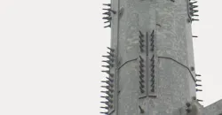 Folded plate attached with blind bolts Folded plate attached with blind bolts