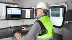 Inside the test van Inside the test van