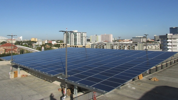 solar panels on garage