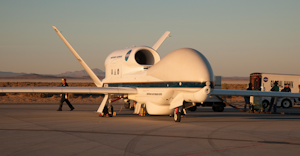NASA provided NOAA with the Global Hawk drone to fly into hurricanes and gather storm data. The drone can monitor a storm’s strength and other physical properties normally performed by manned aircraft. Courtesy of NASA.