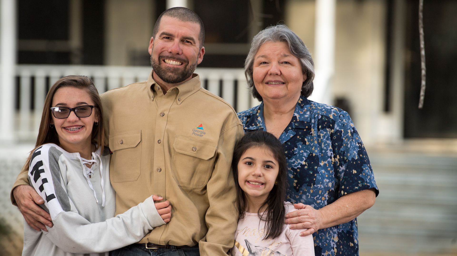 John Roy Schell and his family