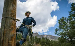 NV Energy worker monitoring a high fire-risk area NV Energy worker monitoring a high fire-risk area