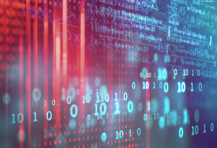 Creative imagery depicting new digital technology such as machine learning, artificial intelligence and deep learning