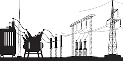 A clipart depicting a substation A clipart depicting a substation