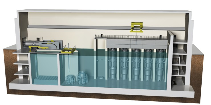 Cross section of NuScale's small modular reactor