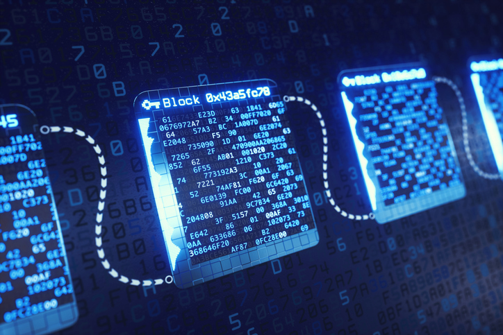 A representational image of blockchain technology