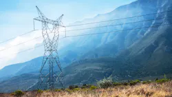 Overhead power lines in Mexico Overhead power lines in Mexico