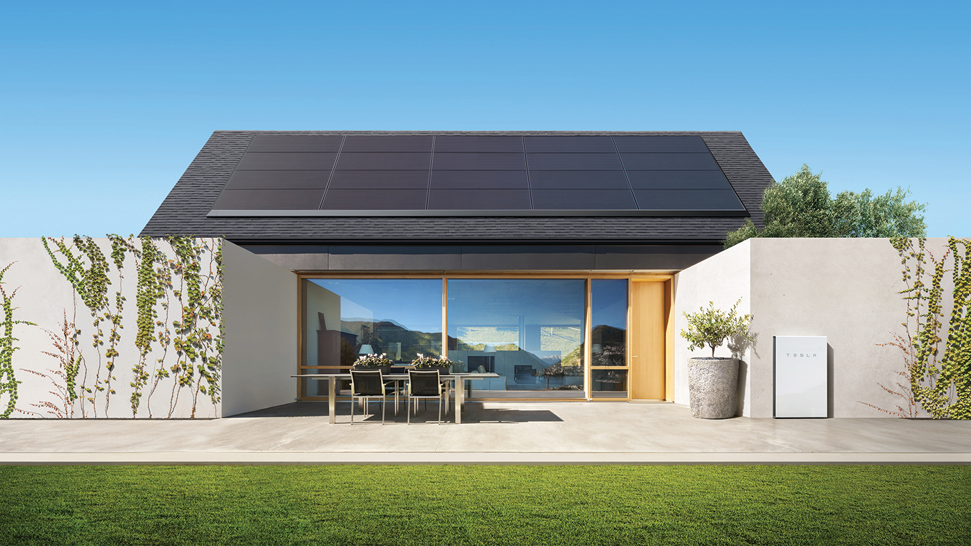 Tesla — Powerwall 2 Home with solar panels.