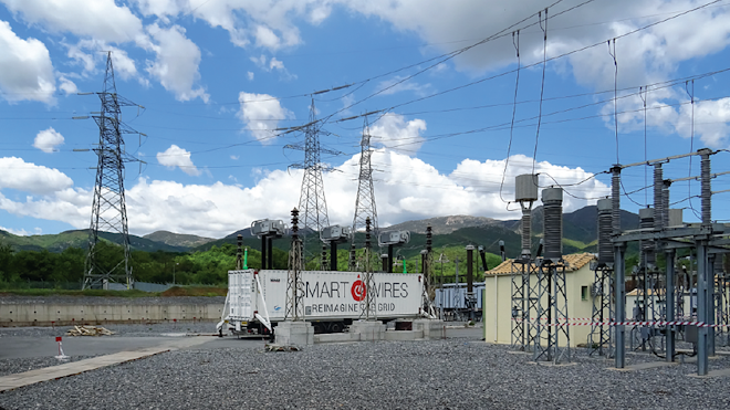 Smart Wires mobile unit installed at IPTO’s substation.