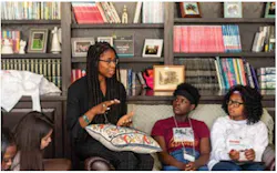ComEd Engineer Sainab “Taiwo” Ninalowo tells Mercy Home students her life story. ComEd Engineer Sainab “Taiwo” Ninalowo tells Mercy Home students her life story.