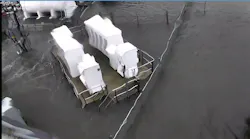 NCEMC and Tideland EMC built the battery banks on 4-ft concrete pad platform housing for flood mitigation and storm hardening. NCEMC and Tideland EMC built the battery banks on 4-ft concrete pad platform housing for flood mitigation and storm hardening.