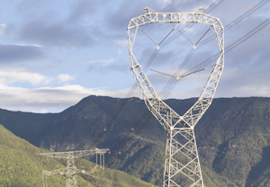 Power lines in Yunna, China.