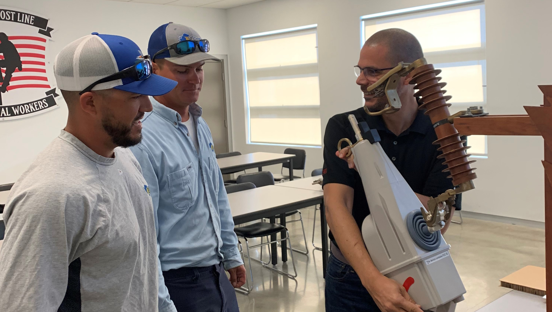 Cairo Vanegas From Fmpa Trains Keys Lineworkers On Trip Savers Operation And Safety 5f80a7cd901bc