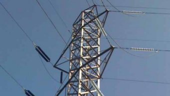 Aluminum lattice tower.