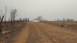 This steel lattice tower on the Shasta-to-Cottonwood #2 transmission line near Keswick Dam in Redding, California, was destroyed during the Carr Fire that raged through Shasta and Trinity Counties in July and August 2018. This steel lattice tower on the Shasta-to-Cottonwood #2 transmission line near Keswick Dam in Redding, California, was destroyed during the Carr Fire that raged through Shasta and Trinity Counties in July and August 2018.