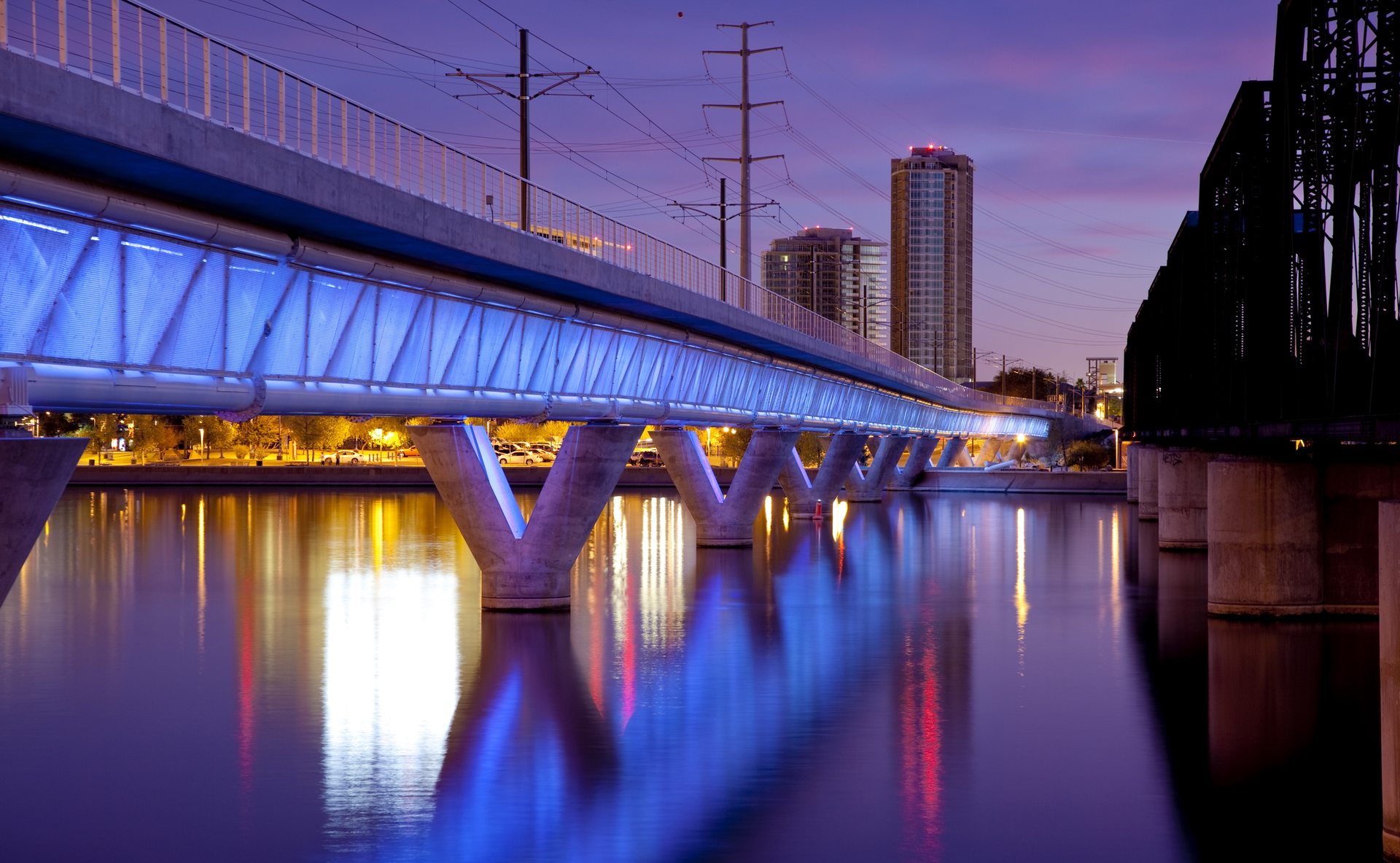 Bridge over the Salt River in Tempe, Arizona, where SRP has its headquarters