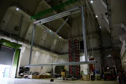 The laboratory test set-up for the 420 kV insulators. The laboratory test set-up for the 420 kV insulators.