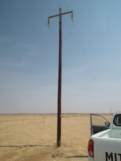 Structure in salt pan where spark gap performed well. Structure in salt pan where spark gap performed well.
