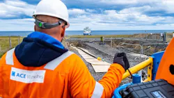 The first HVDC cable makes landfall at Noss Head from NKT Victoria The first HVDC cable makes landfall at Noss Head from NKT Victoria