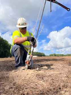 A JOEMC line worker works on a guy wire attachment. Safety training is crucial to protecting utility workers, and the co-op utility was looking for a way to streamline training. A JOEMC line worker works on a guy wire attachment. Safety training is crucial to protecting utility workers, and the co-op utility was looking for a way to streamline training.