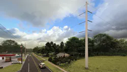 Georgia Transmission’s Roopville project rendering of new 230-kV transmission line. Georgia Transmission’s Roopville project rendering of new 230-kV transmission line.