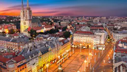 A view of Ban Jelačić Square in Zagreb, Croatia, which is the largest and most populous city in Croatia, as well as its capital since the country declared independence in 1991. A view of Ban Jelačić Square in Zagreb, Croatia, which is the largest and most populous city in Croatia, as well as its capital since the country declared independence in 1991.