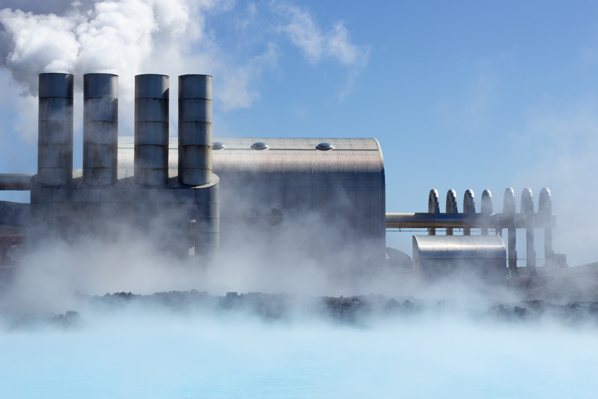 A geothermal power station in Iceland.