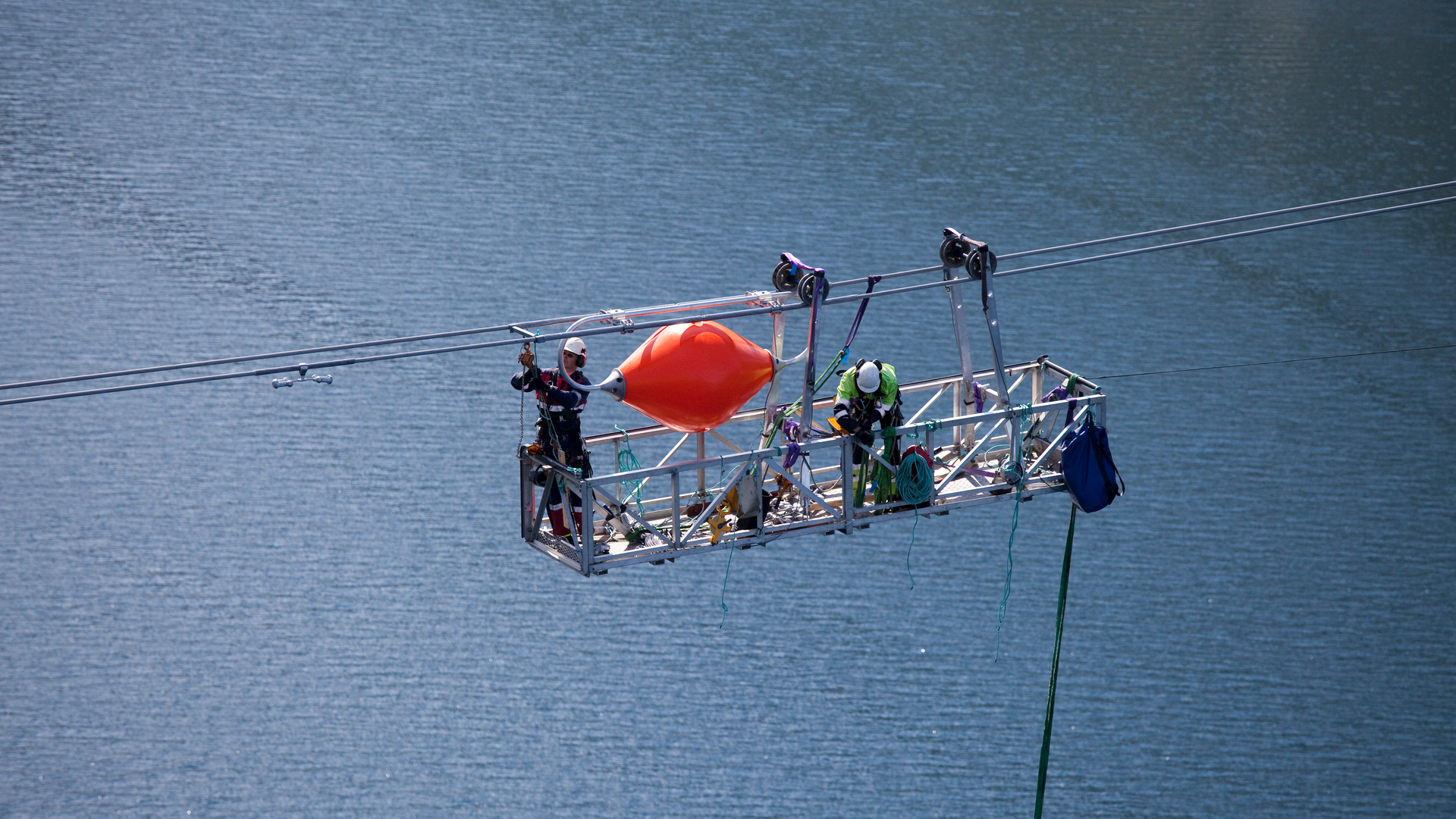 AWM installed by traditional method, line cart.