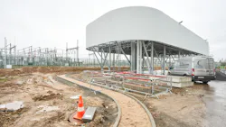 Belgium: Dry outdoor cooler where the switching losses of the converter are released. Some of the losses are captured and used to heat the building. Belgium: Dry outdoor cooler where the switching losses of the converter are released. Some of the losses are captured and used to heat the building.