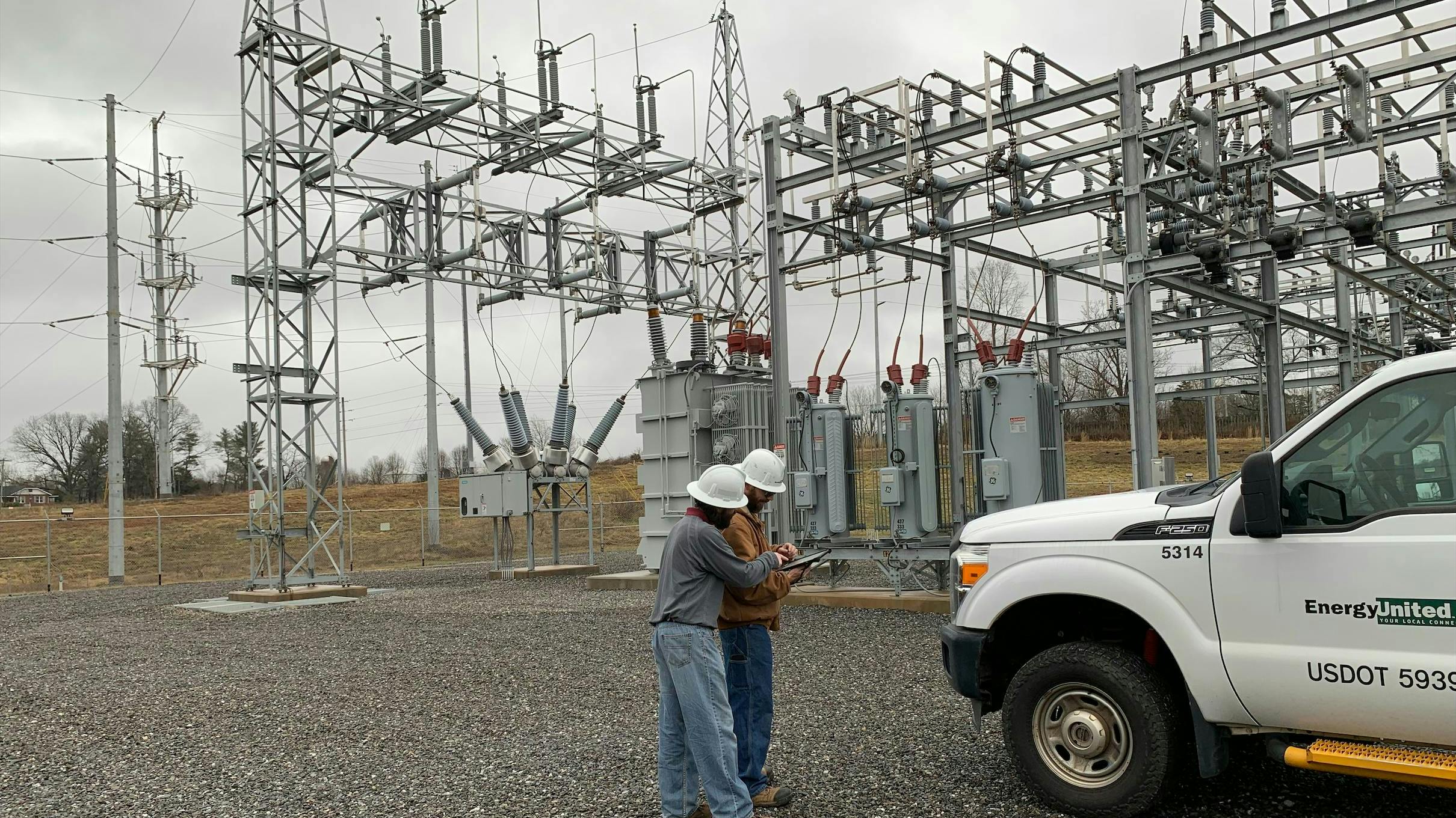Inspector, Dustin McGuire and eSMART Specialist, Billy Lara, shown downloading inspections for inspecting offline in an area that has low connectivity.