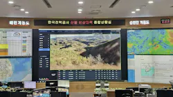 KEPCO's monitoring screens for its artificial intelligence-powered wildfire mitigation system. KEPCO's monitoring screens for its artificial intelligence-powered wildfire mitigation system.