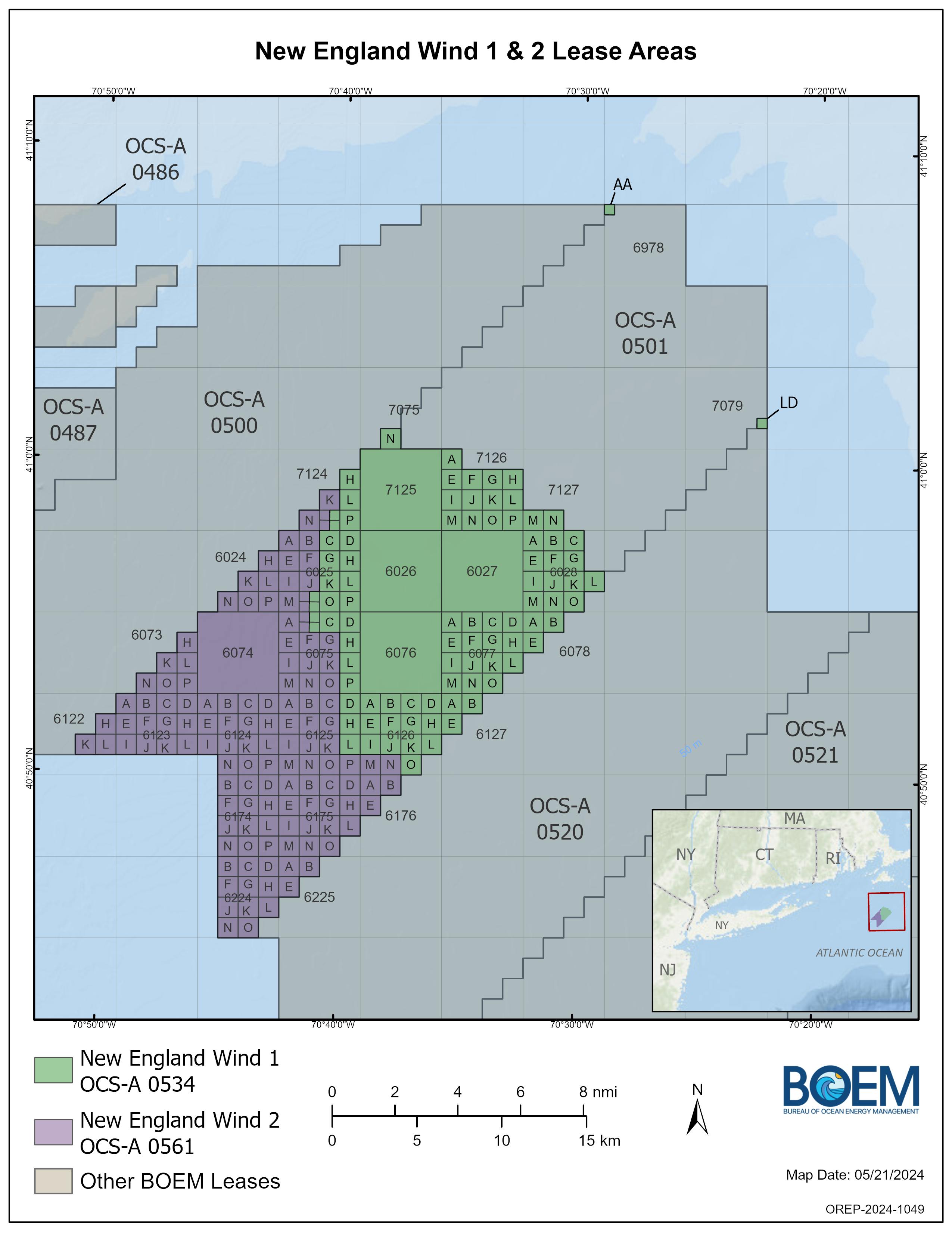New England Wind 1 and 2 lease areas.