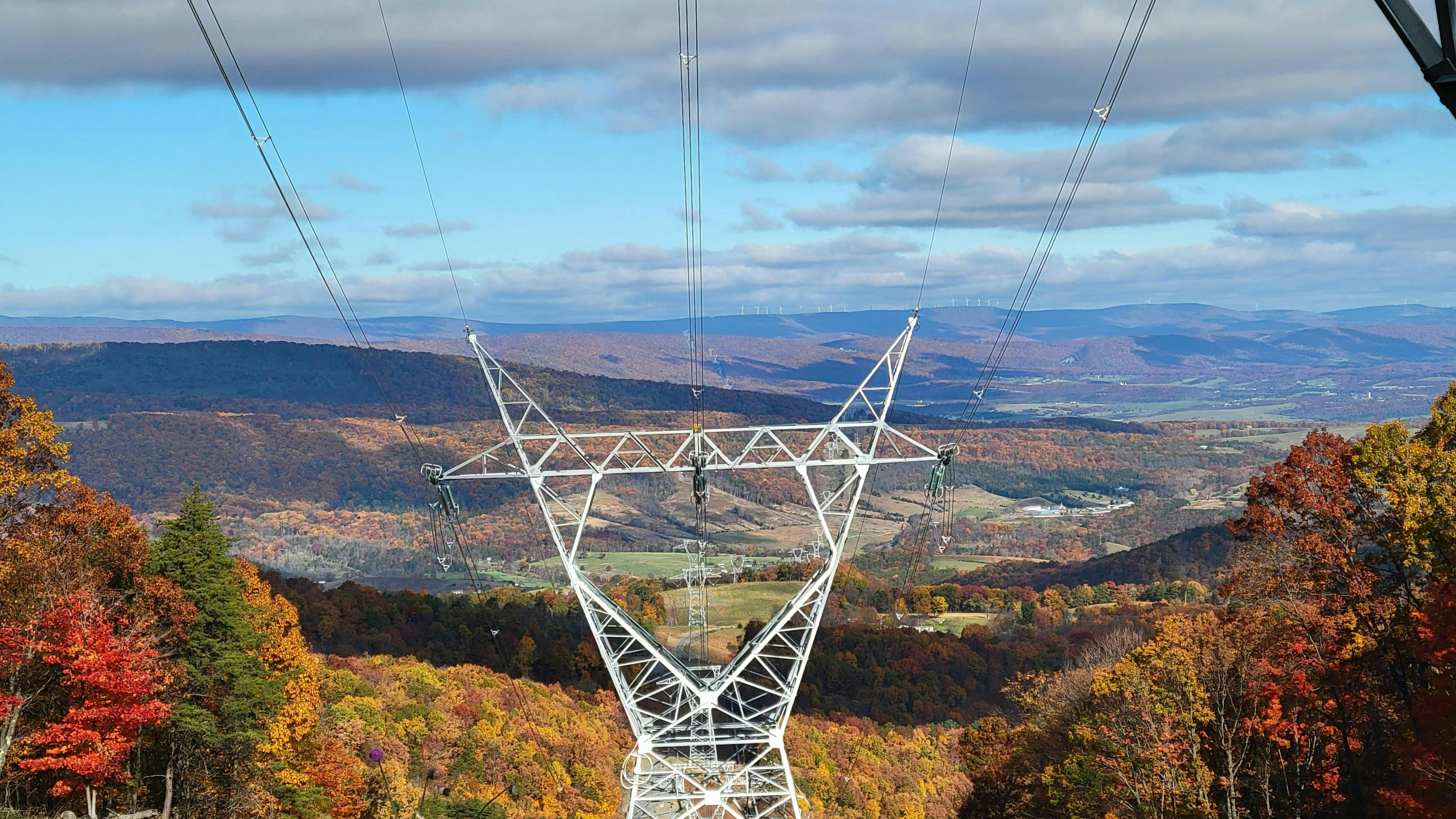 A power line project at Mt. Storm in Dominion's service territory.