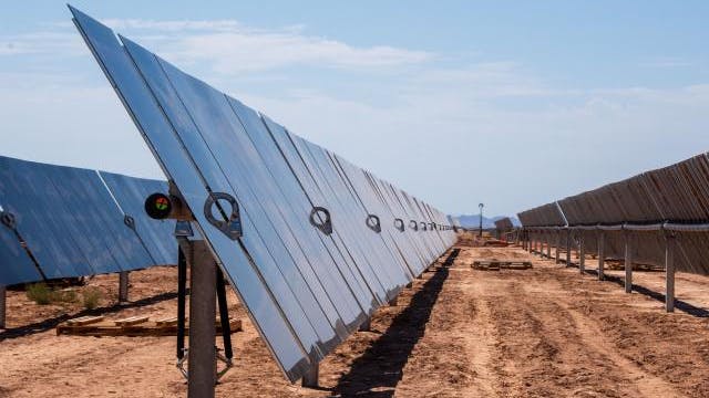 BLM staff in Arizona at a construction site during a solar project site visit in Yuma County on Thursday, Aug. 31, 2023.
