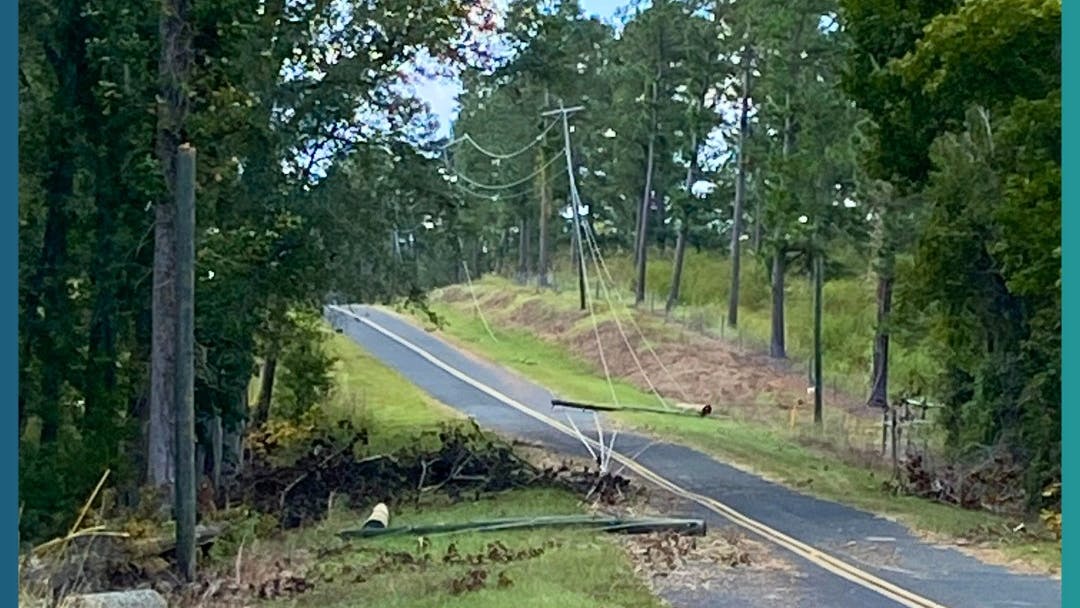 Hurricane Helene damage.